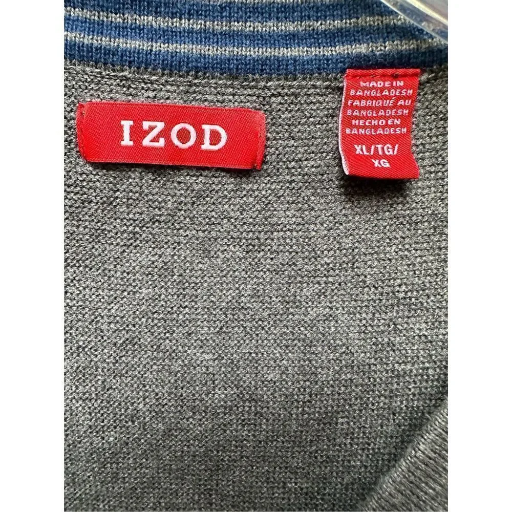 Izod men’s gray sweater vest size XL TG. #28-0730